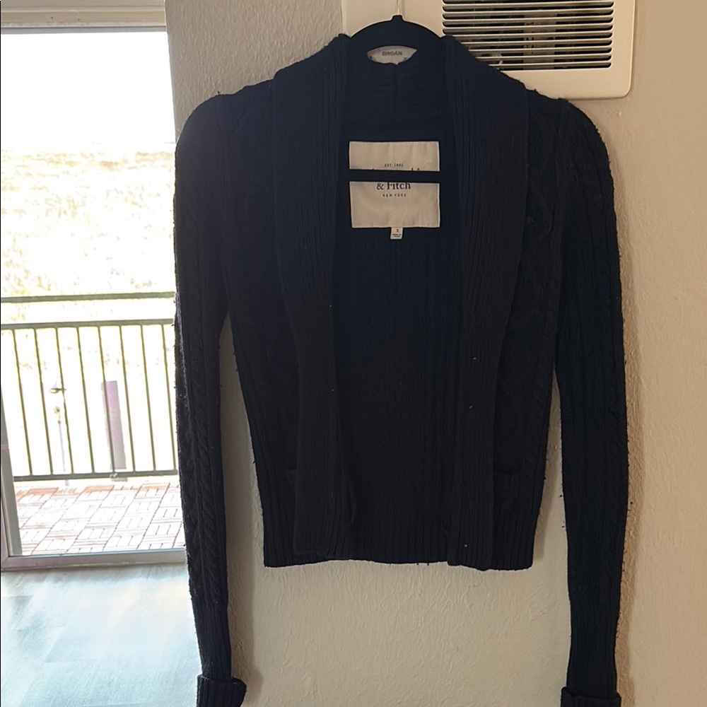 Abercrombie & Fitch Navy Cable Knit Sweater